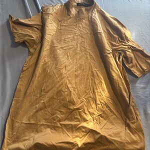 Bugatchi Mustard Short-Sleeve Tee